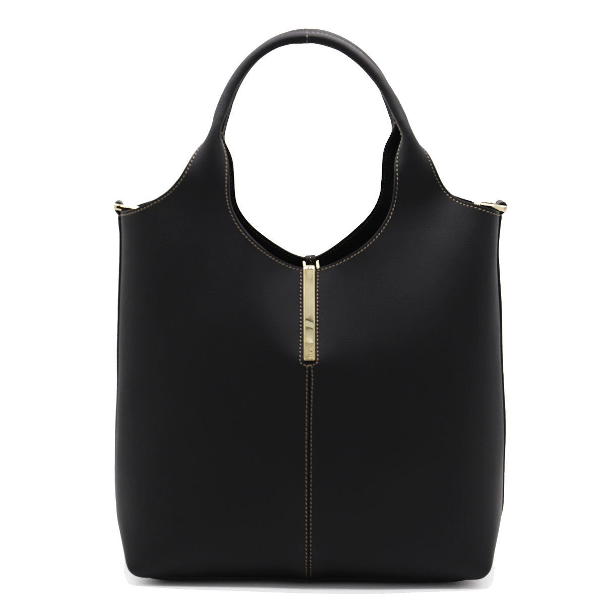 ハンドバッグ TOD'S BLACK LEATHER TOP HANDLE BAG