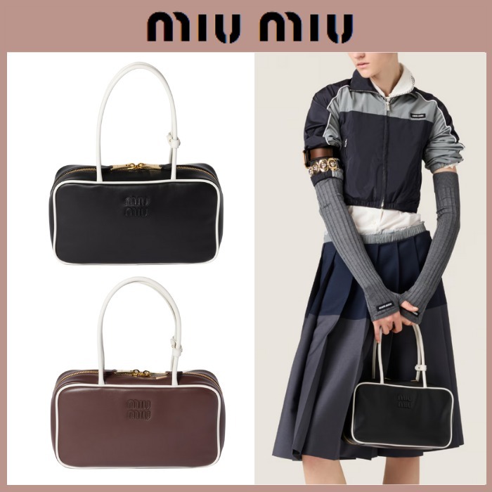 国内発送/関税/送料込☆MiuMiu☆ボー レザー バッグ