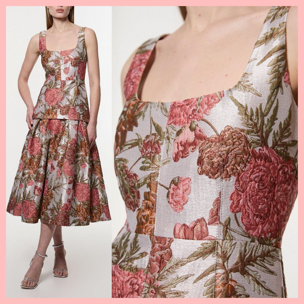日本未入荷★Karen Millen 花柄フレアワンピース