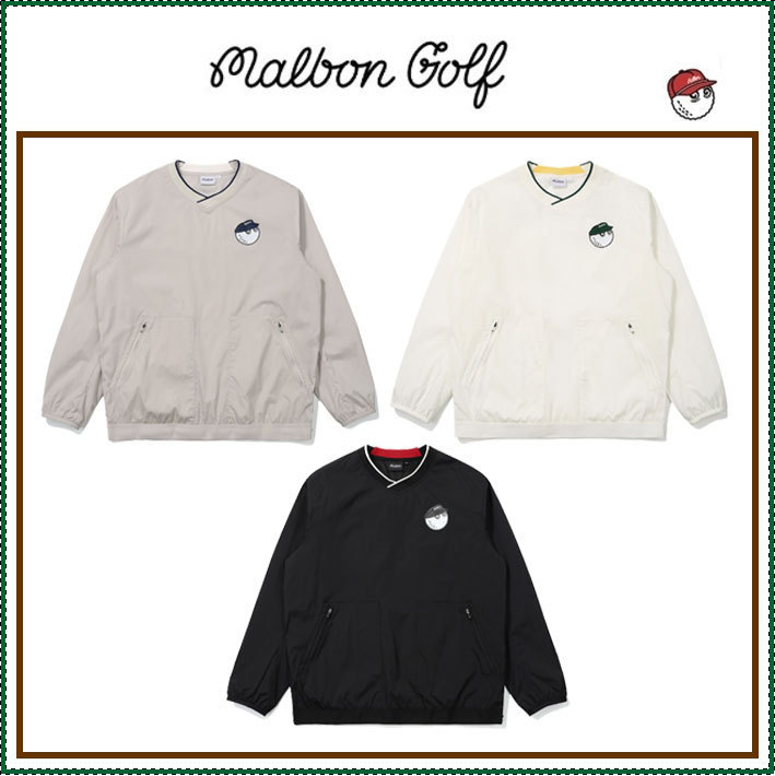 【MALBON】 V-neck woven piste ■MAN /追跡付