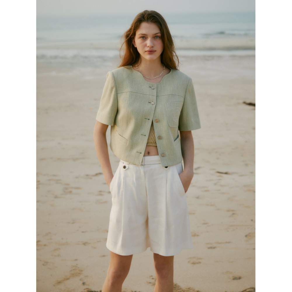 ★OSTKAKA★ Coco Slub Linen Jacket Mint