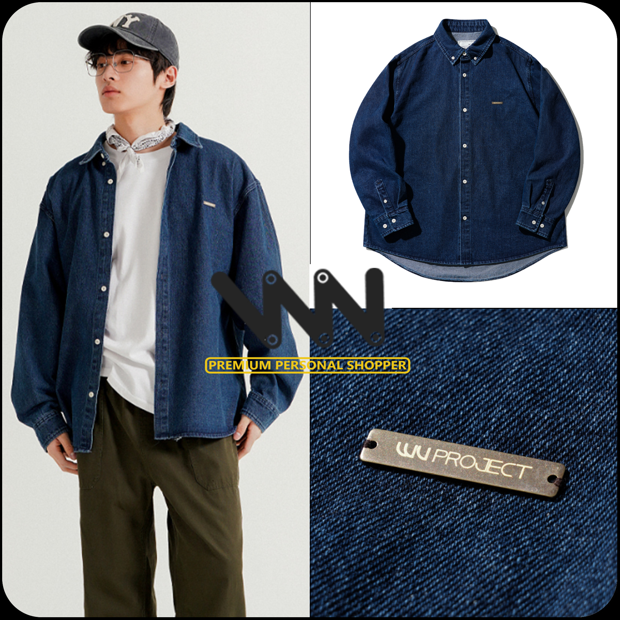 [WV PROJECT]★25SS★韓国人気★PICK OUT DENIM SHIRT