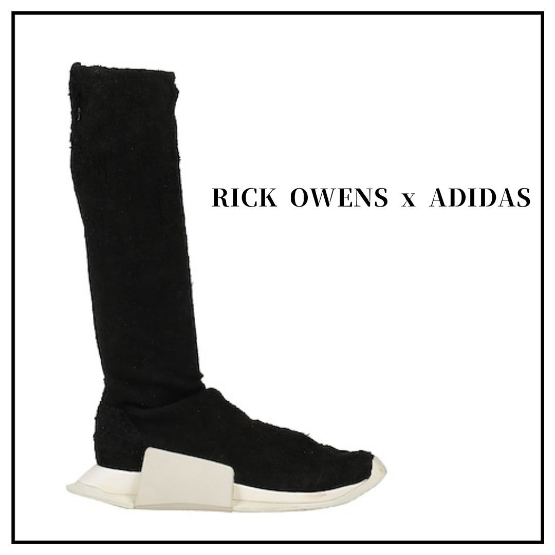 【RICK OWENS x ADIDAS】Black Level Sock Runner Sneakers