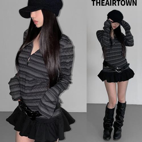 【THEAIRTOWN】without striped hood★
