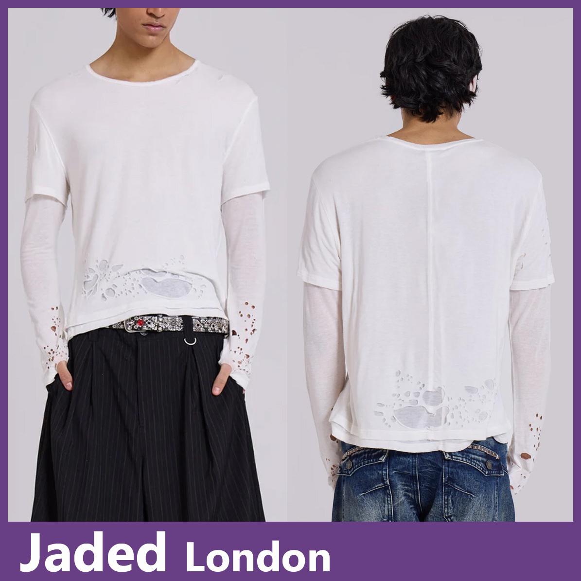 新作☆Jaded☆Ghost Double Layer Mist 長袖 Tシャツ【UK発
