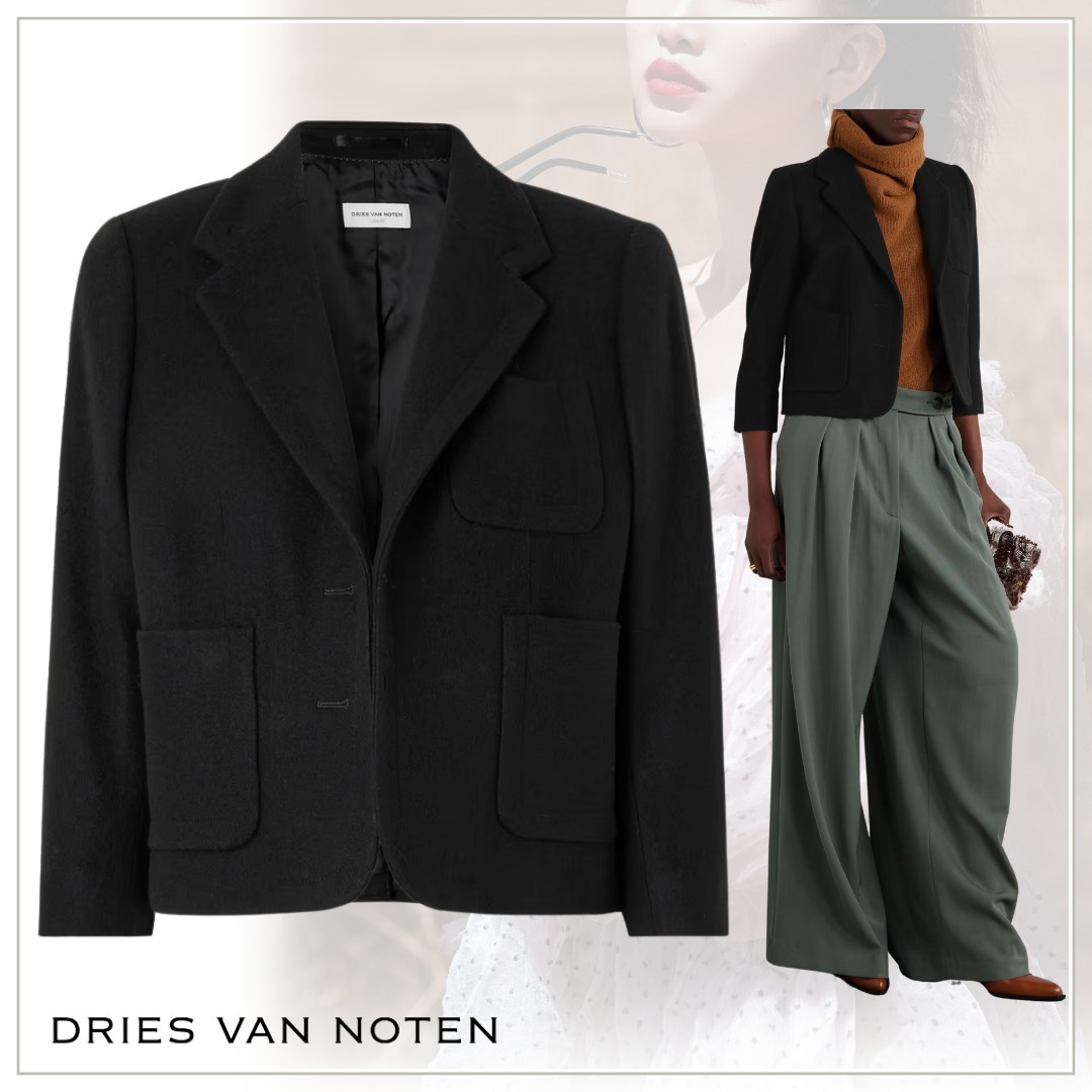 大人リッチ【DRIES VAN NOTEN】ウールフェルトブレザー