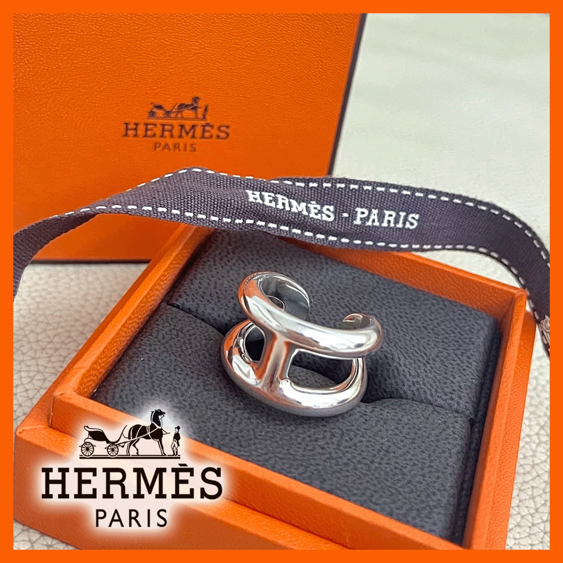 【HERMES】定番人気★オスモズ PM リング