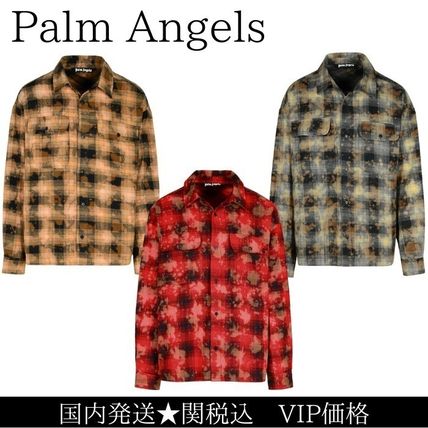 楽天市場】【送料無料】PALM ANGELS CHECK ZIPPED OVERSHIRT