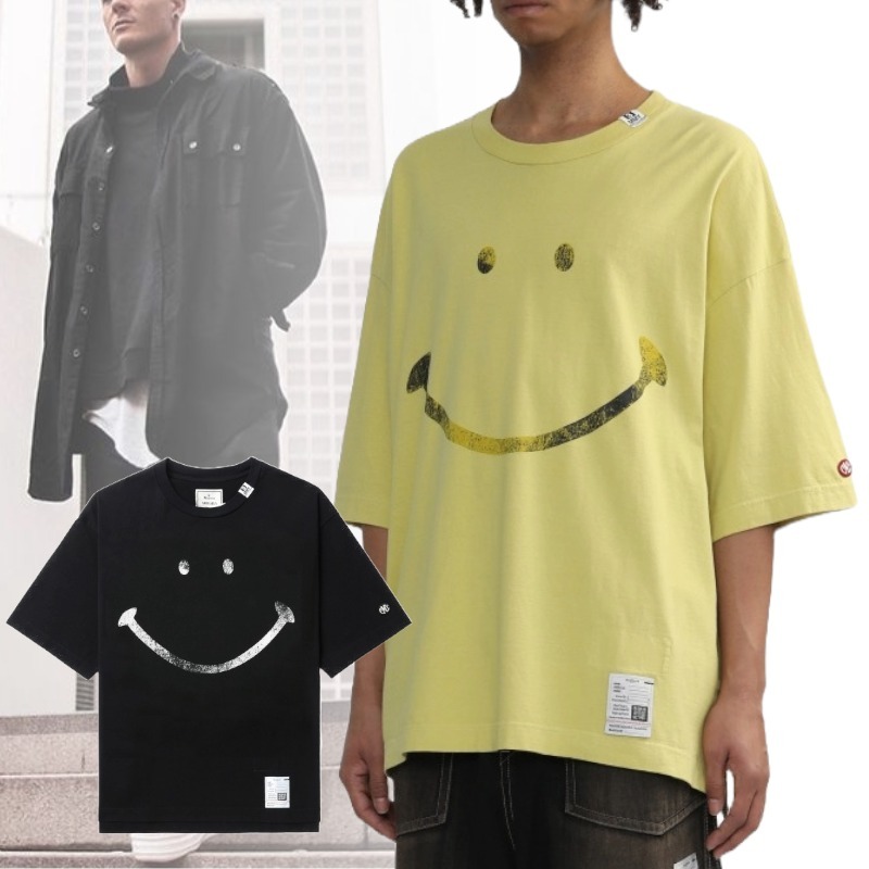 解体と再生! MIHARA YASUHIRO スマイルプリント Tシャツ 半袖