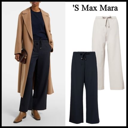 S Max Mara ネイビー ワイドパンツ 34