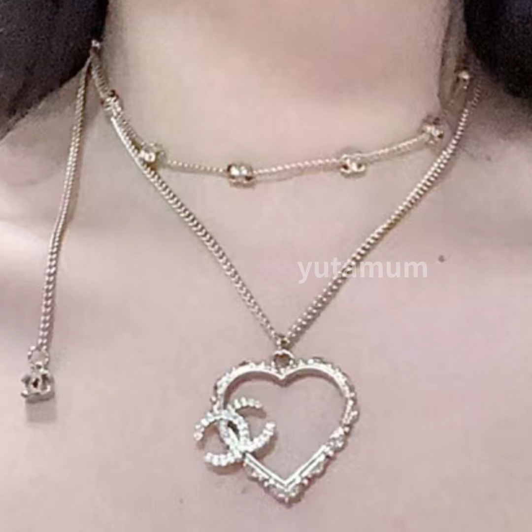 【25P/大人可愛いハート♪】CHANEL ペンダントネックレス 華やか