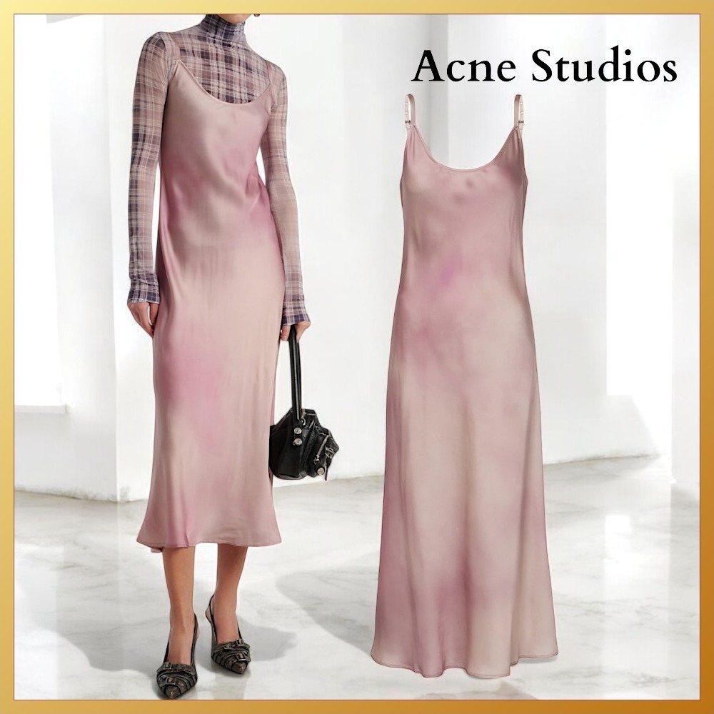 【ACNE STUDIOS】アクネスタジオ サテン スリップドレス