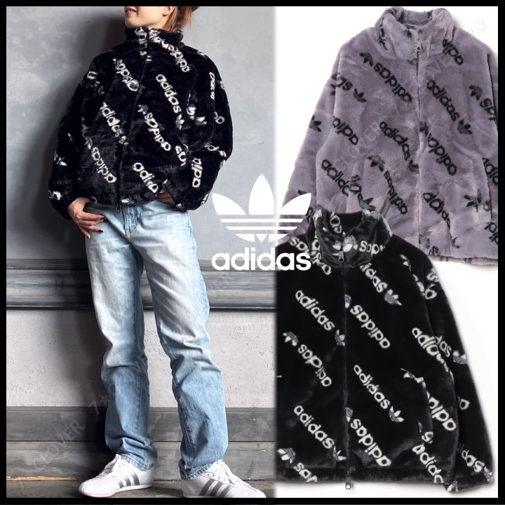 ★送料無料★adidas Originals W Allover Print Faux Fur Jacket
