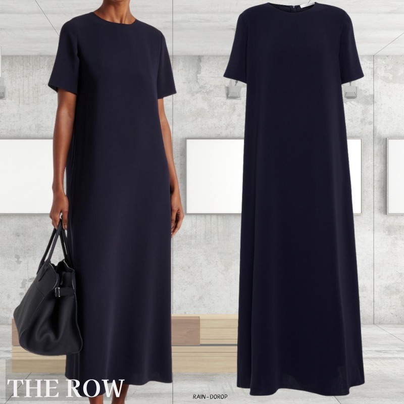 【THE ROW】ネイビーカラー ロビTシャツマキシドレス