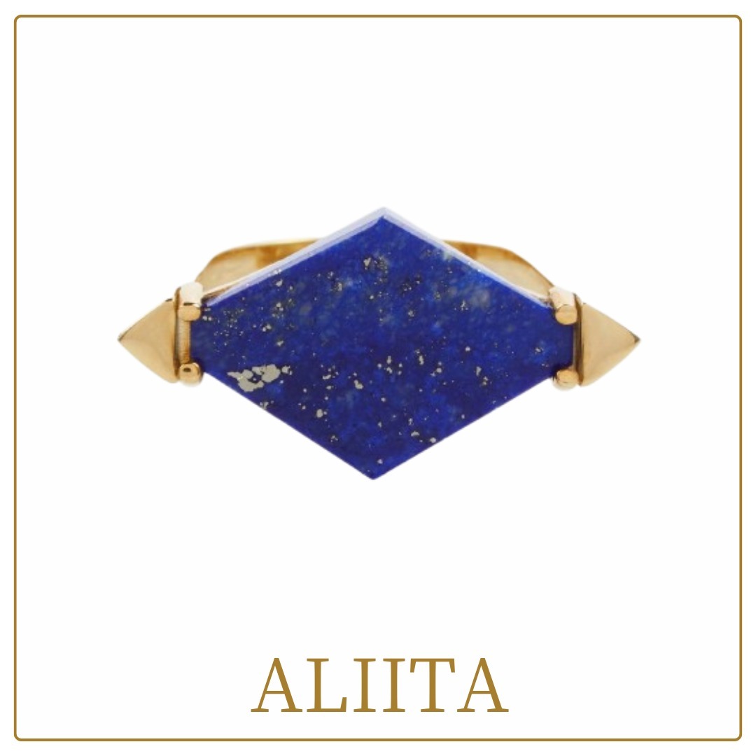 【ALIITA】DecoRombo 9kt gold ring lapis lazuli 関税送料込