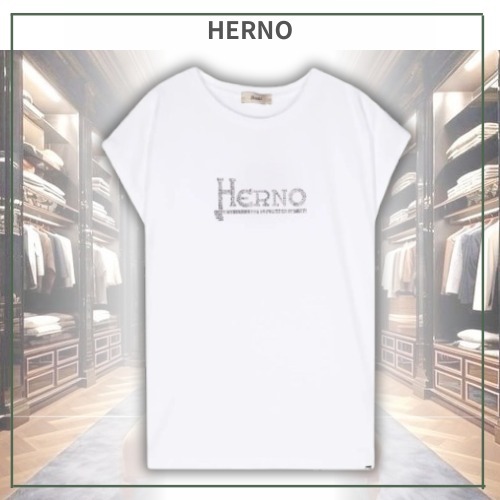 ■HERNO■スタッズロゴ Tシャツ