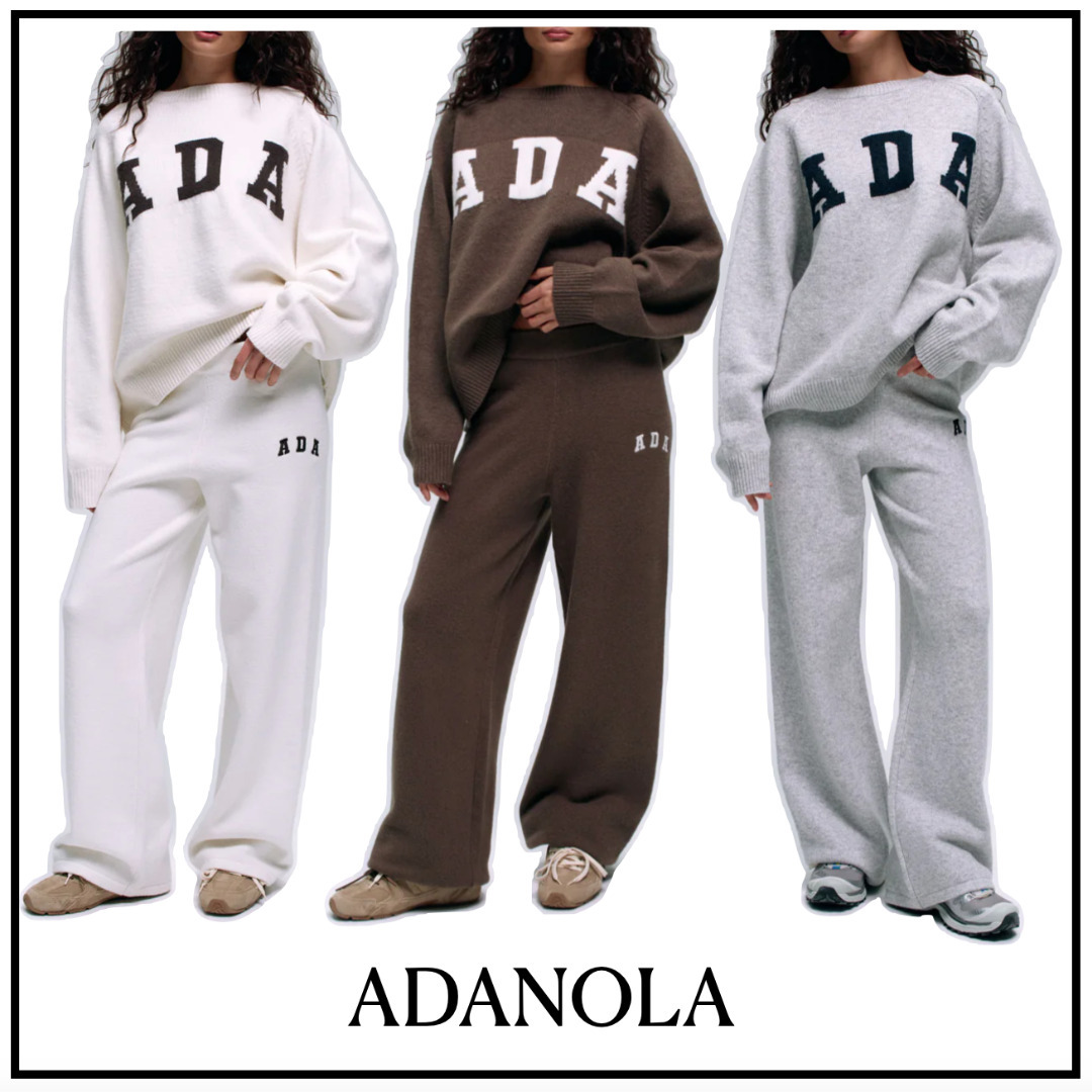 国内発送【ADANOLA】ADA Knit Straight Leg Sweatpants