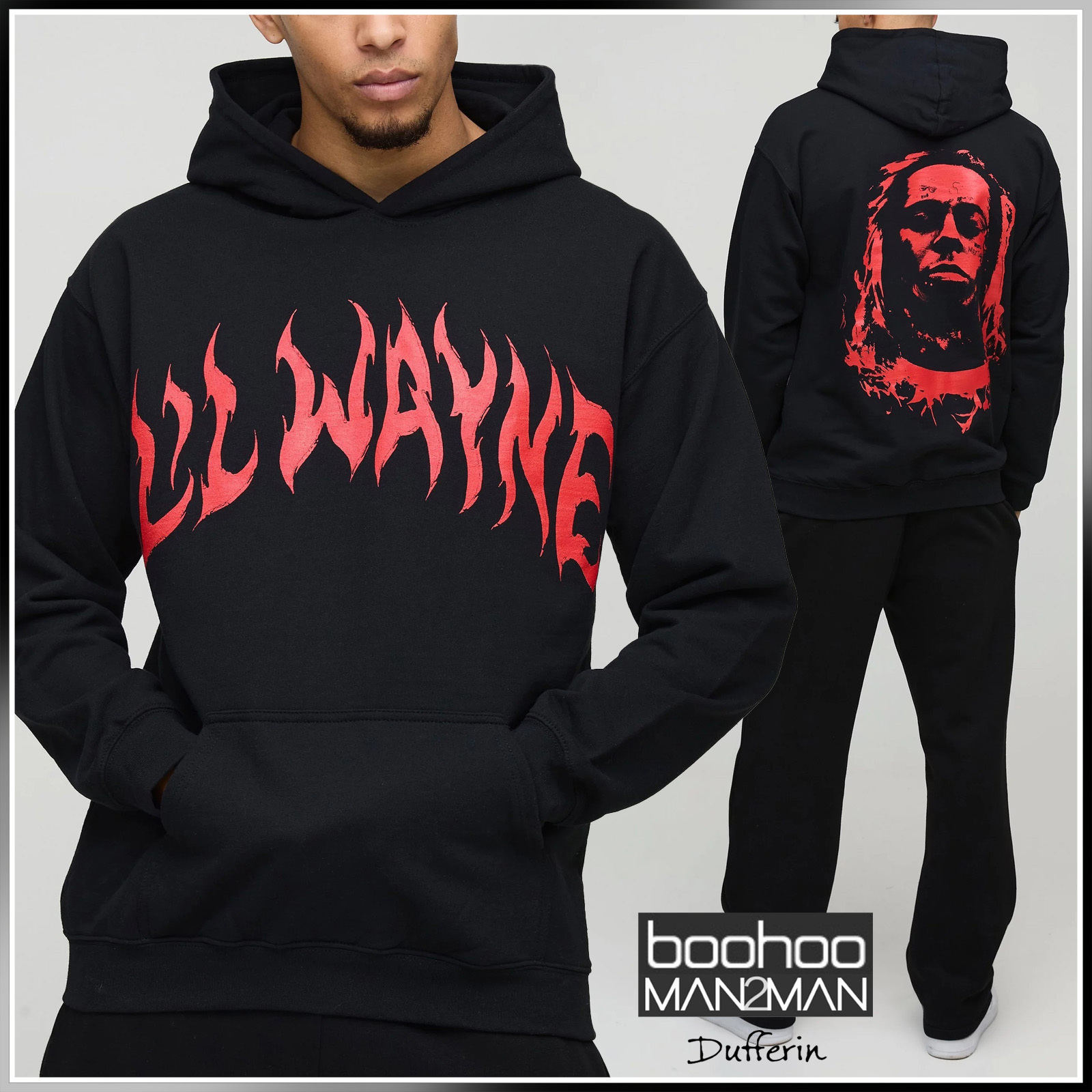 boohoo Lil Wayne リル・ウェイン ライセンスプリント パーカー