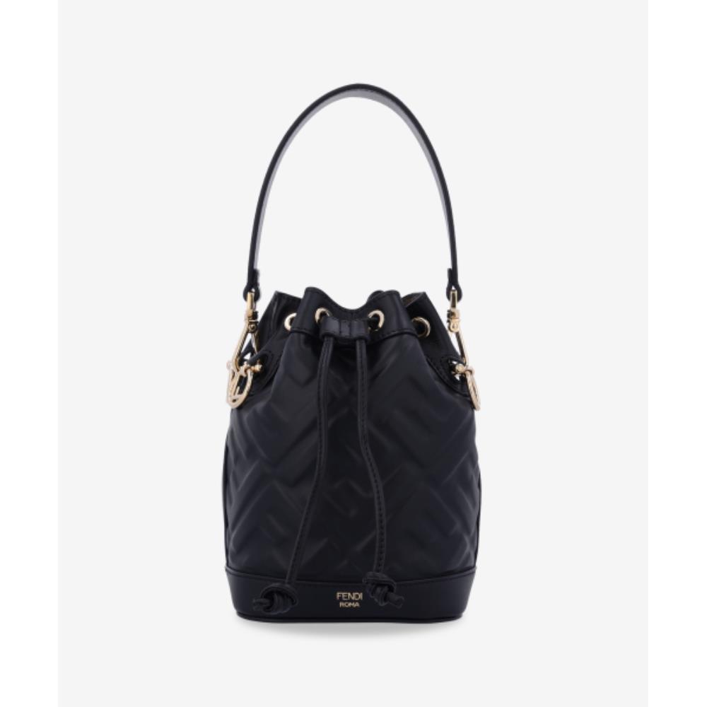●FENDI● Mini FF Montresor Bucket Bag Black 8BS093ANWTF0KUR
