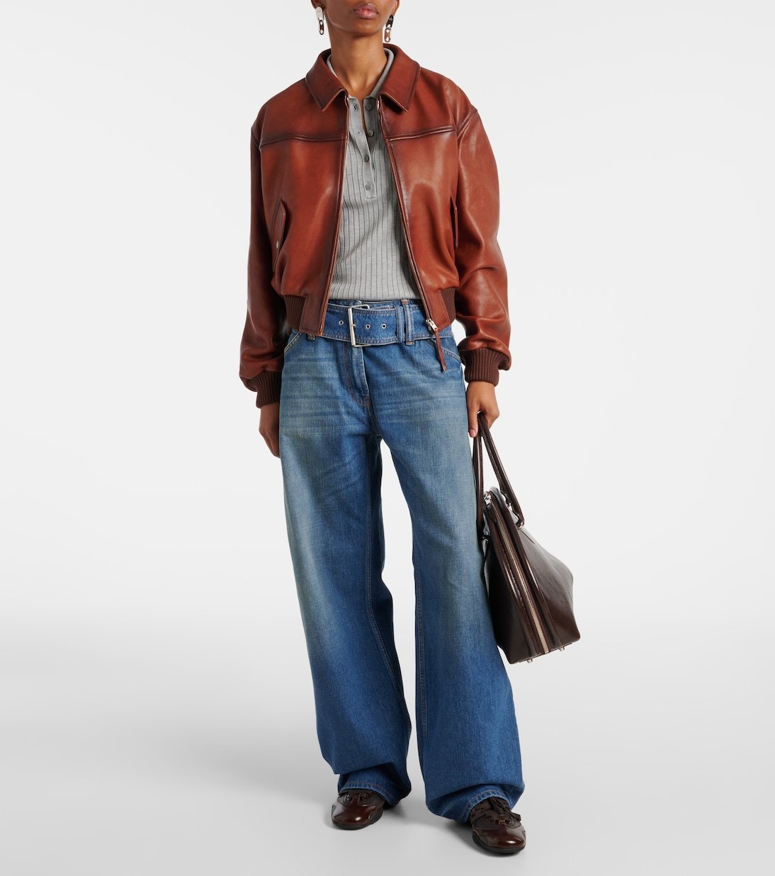 [ Acne Studios ] ベルト付きローライズワイドレッグジーンズ ACNE STUDIOS】ベルト付き ローライズ ワイドレッグ ジーンズ
