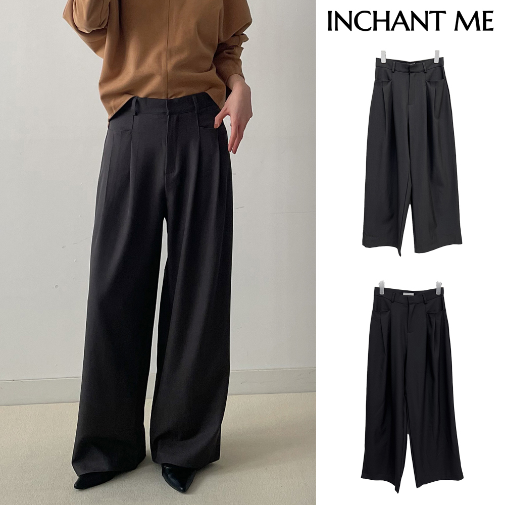 【INCHANT ME】Kio Two-Tuck Wide Slacks