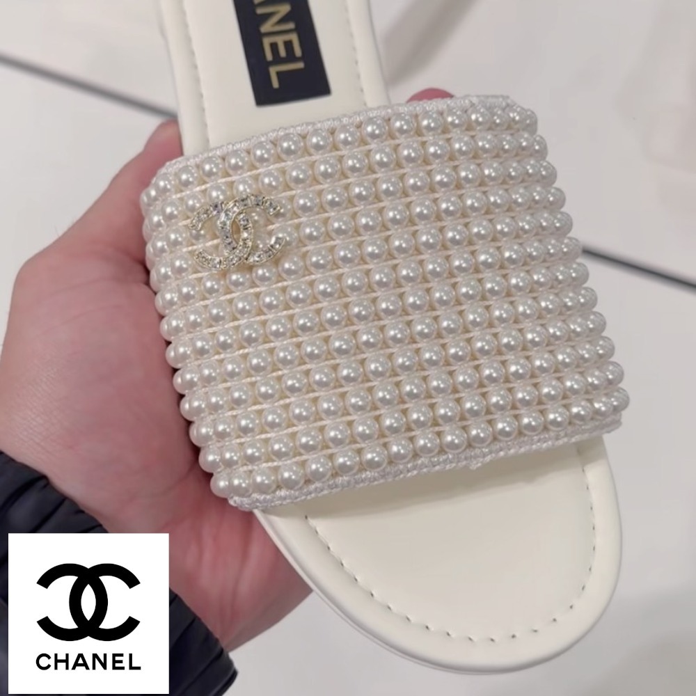 ＊パールがエレガント＊【CHANEL】シャネル サンダル パール