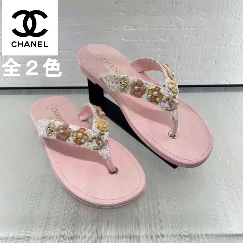 ＊ビジューが可愛い♡＊【CHANEL】シャネル ビーチサンダル