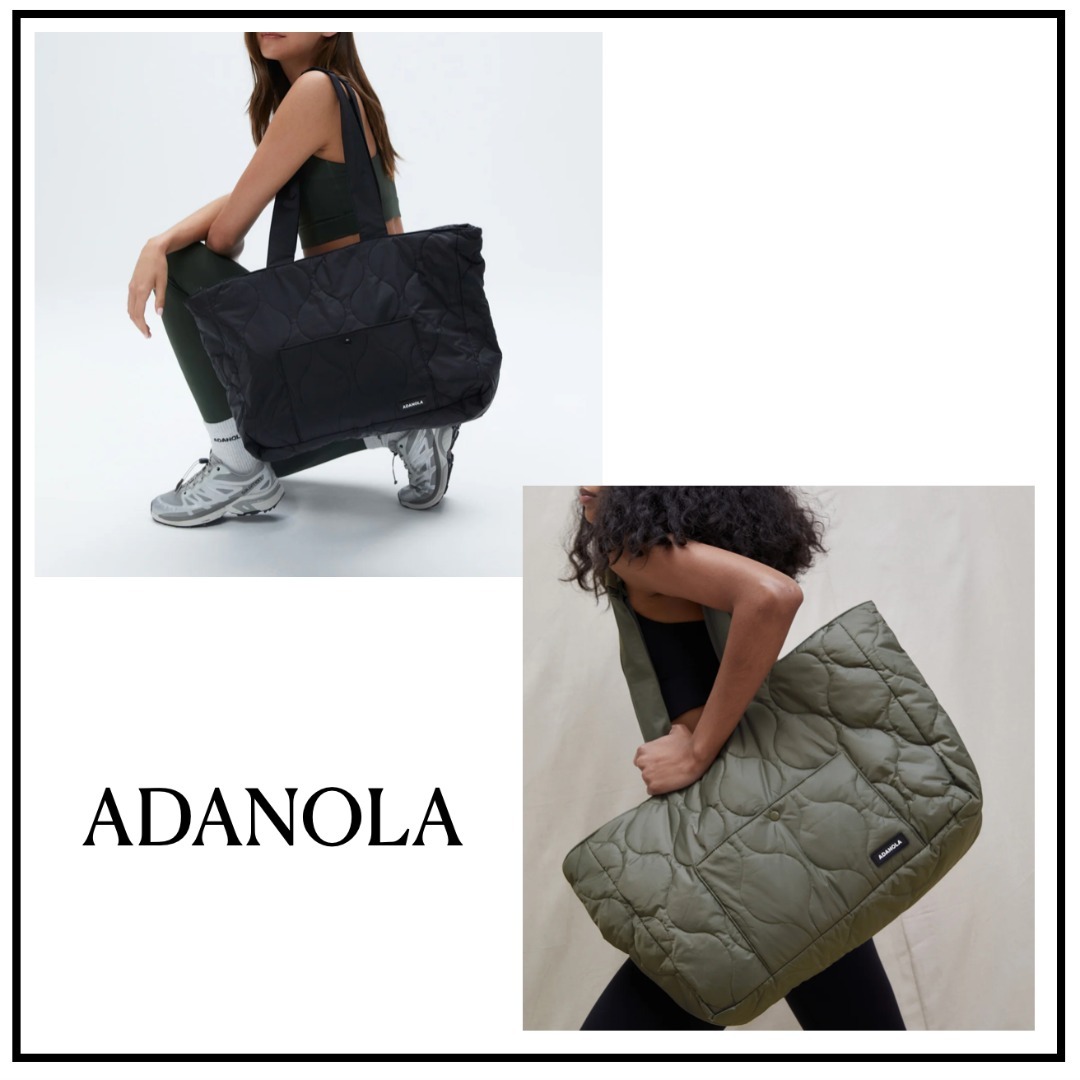 国内発送【ADANOLA】Quilted Nylon Tote Bag