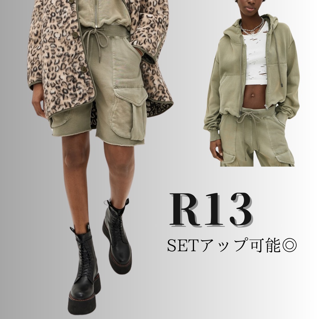【R13】国内発送★Multipocket Relaxed Sweatshorts