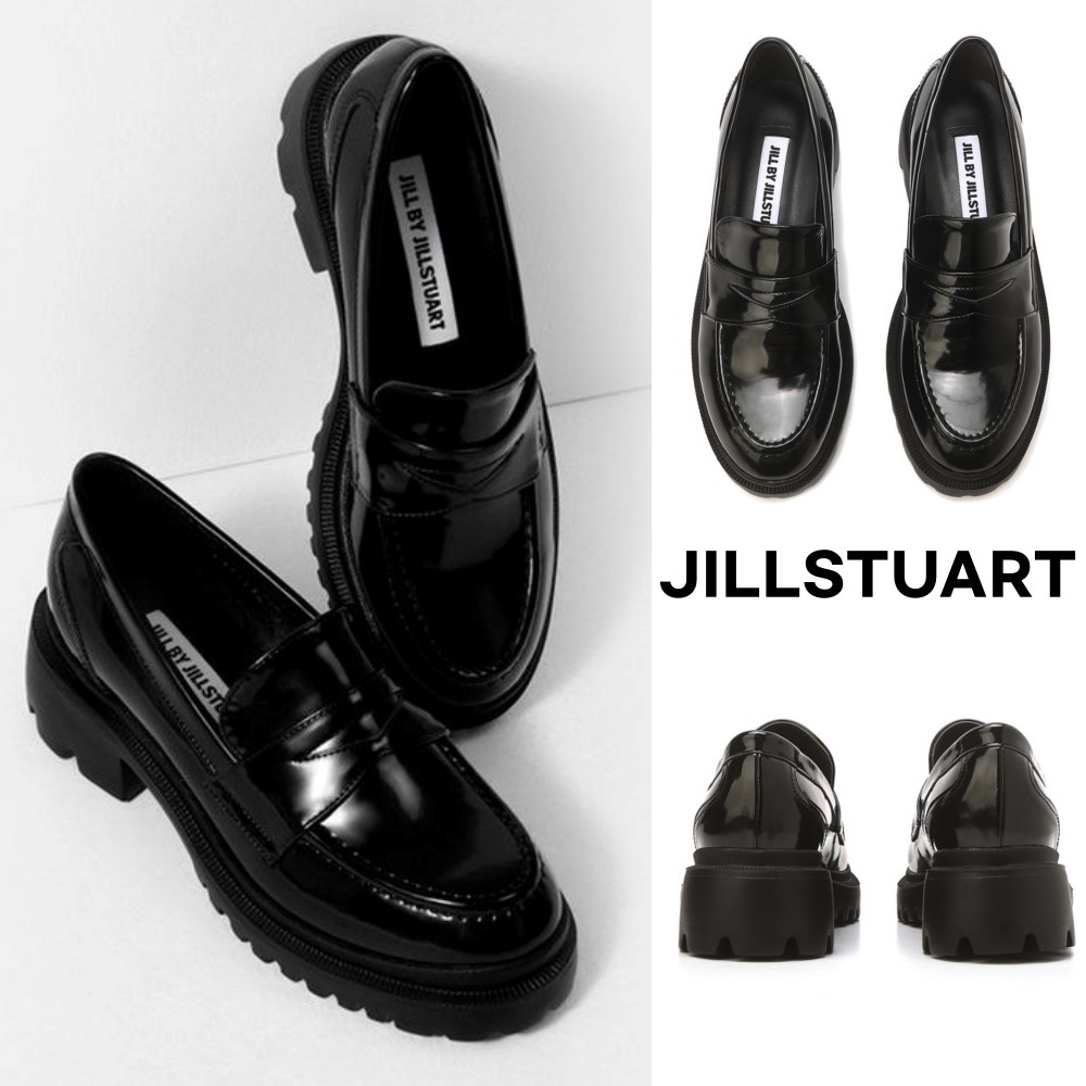 ローファー・オックスフォード [JILLSTUART] RIVER LEATHER LOAFERS BLACK