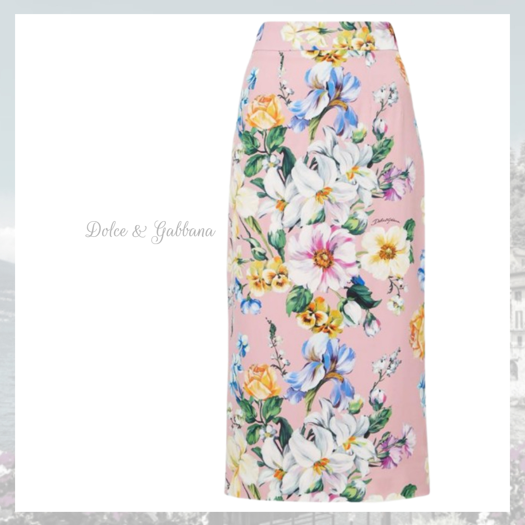 DOLCE&GABBANA フローラルプリント ミディ丈 ペンシルスカート ☆Dolce&Gabbana☆ フローラルプリントペンシルミディスカート♪