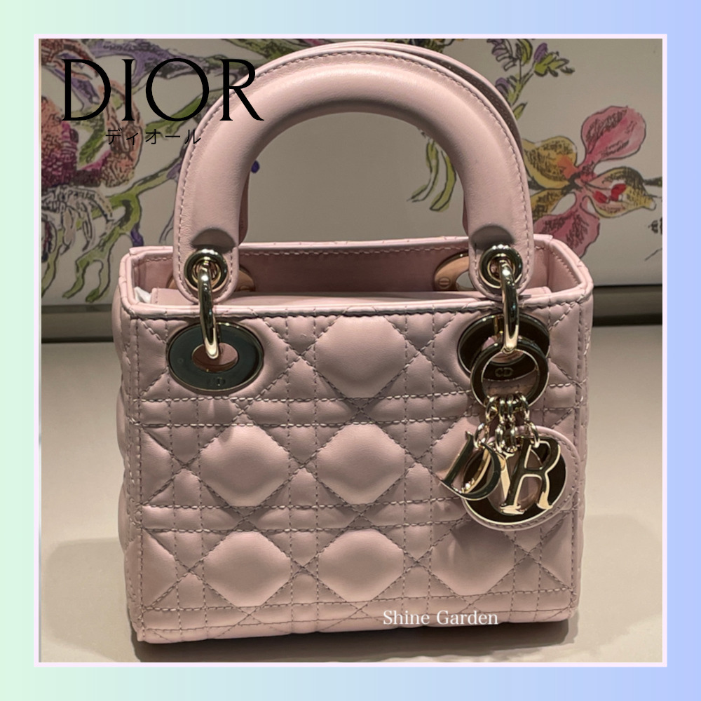 【大人気ピンク♪】DIOR MINI LADY DIOR ハンドバッグ チャーム