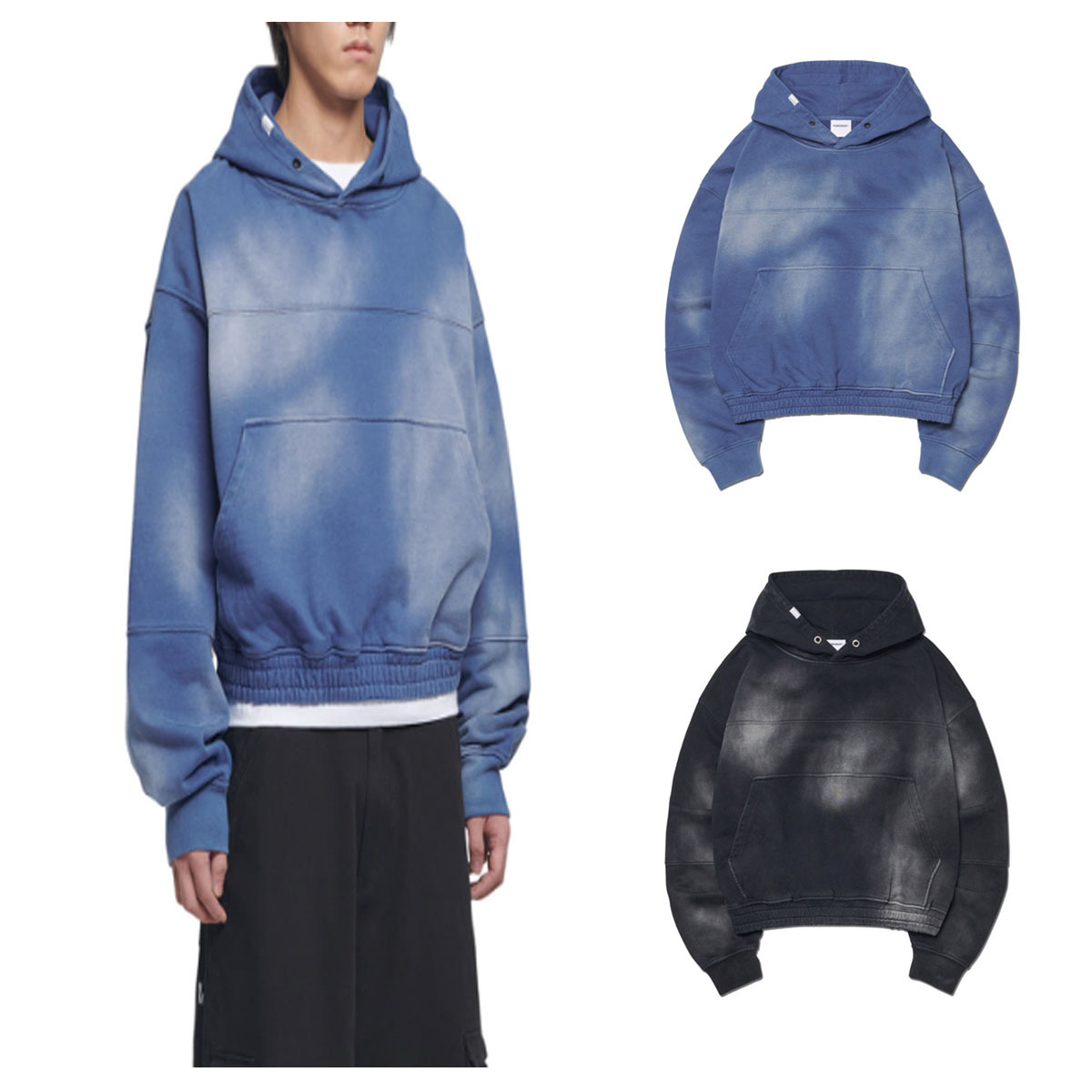 パーカー・フーディ NOMANUAL STAIN WASHED HOODIE 5JH515