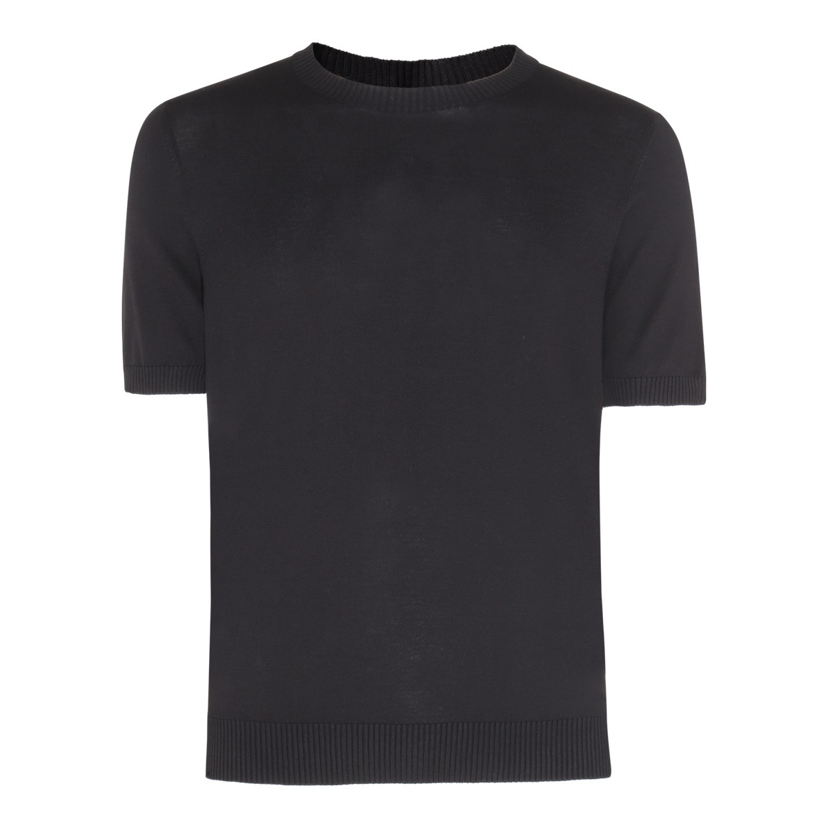 【関税・送料込み】MALO T-SHIRTS BLACK COTTON SWEATER
