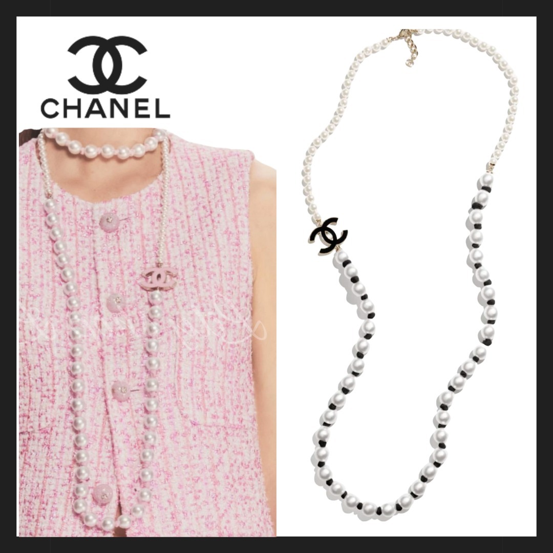 【パールが上品で可愛い】CHANEL ロングネックレス