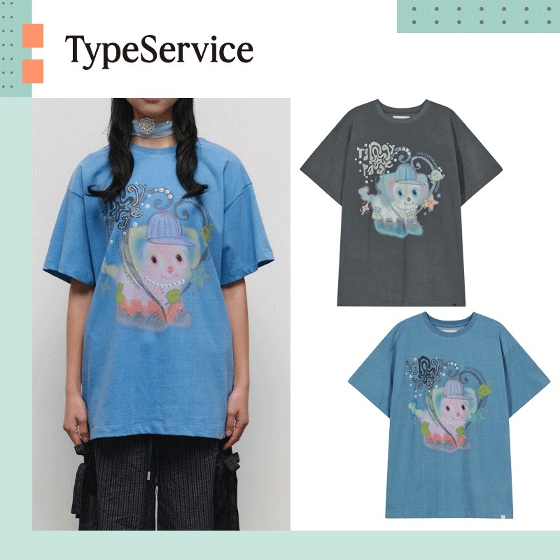 TYPESERVICE ♥ Tangy Page Washed Top / 追跡付