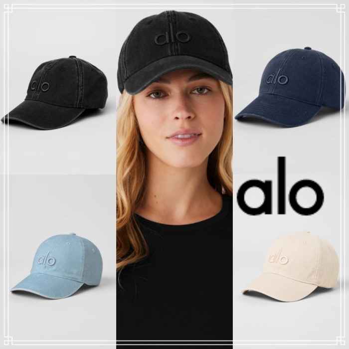 【ALO Yoga】ウォッシュ加工 ロゴ キャップ 4色