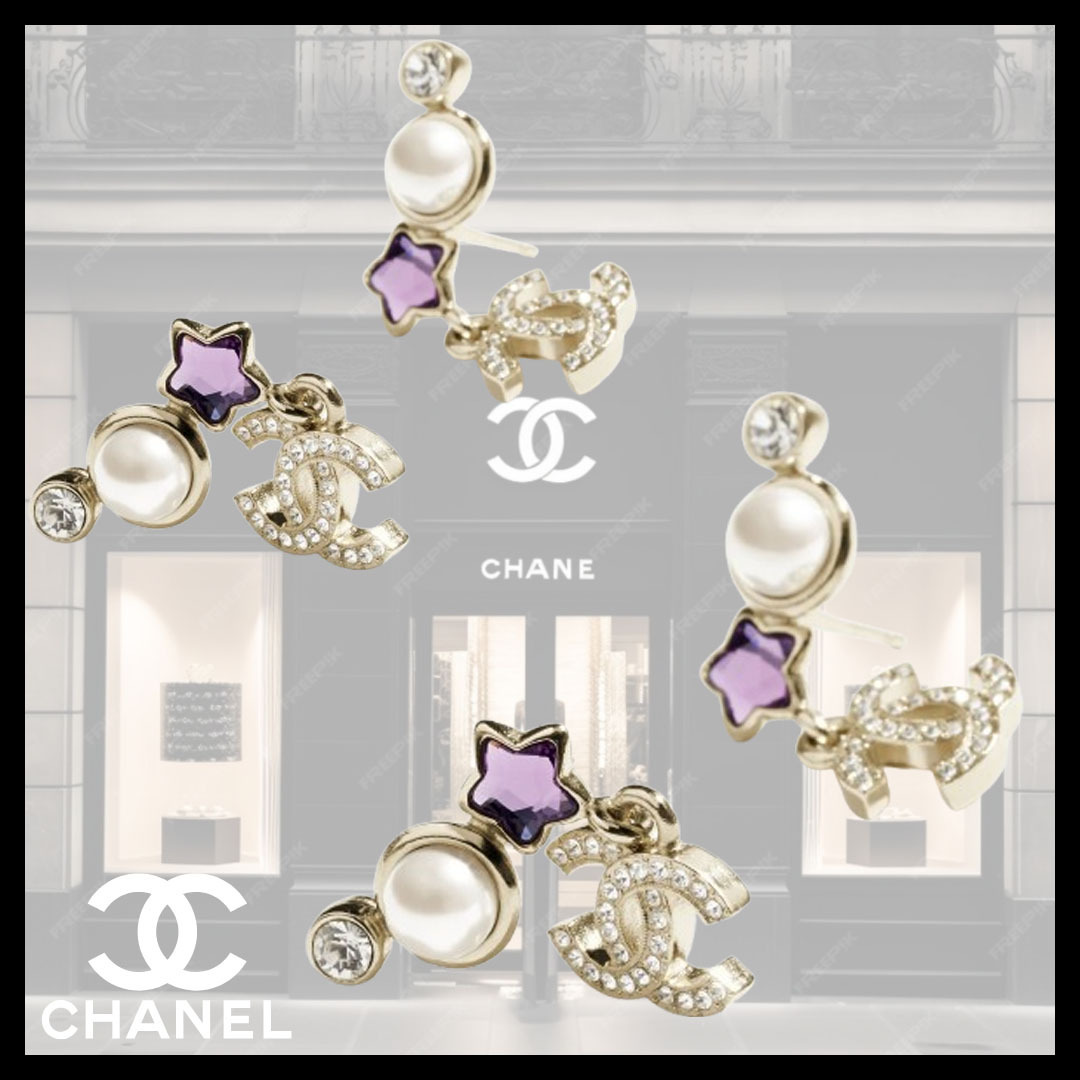 ◆スター＆パール◆【CHANEL】シャネル CCロゴ ピアス