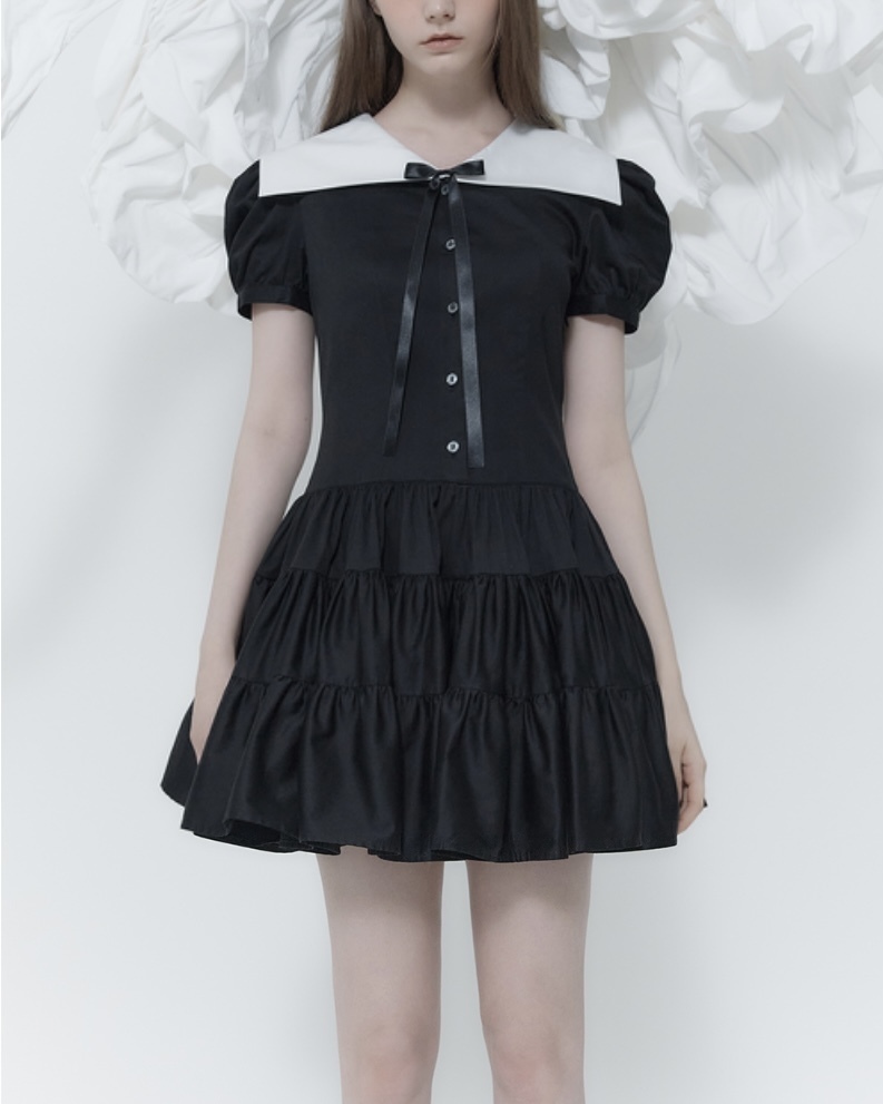 [The tis] SAILOR CREAM DRESS ☆送料込☆ 韓国The tis ダーティス】SAILOR CREAM DRESS