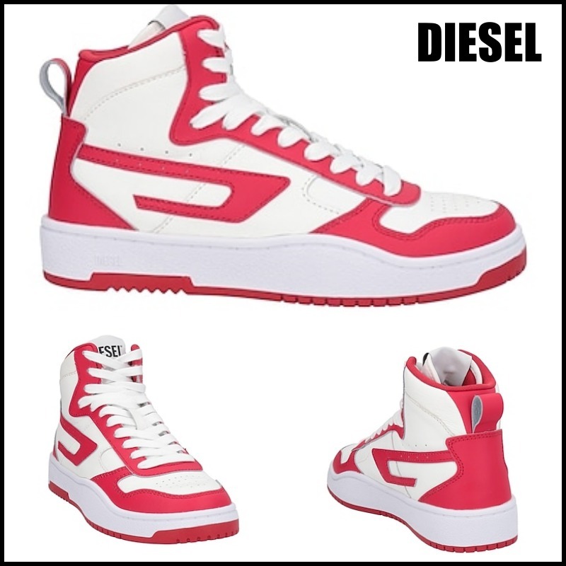 【DIESEL】スニーカー ロゴ ハイカット シューズ ※送関込
