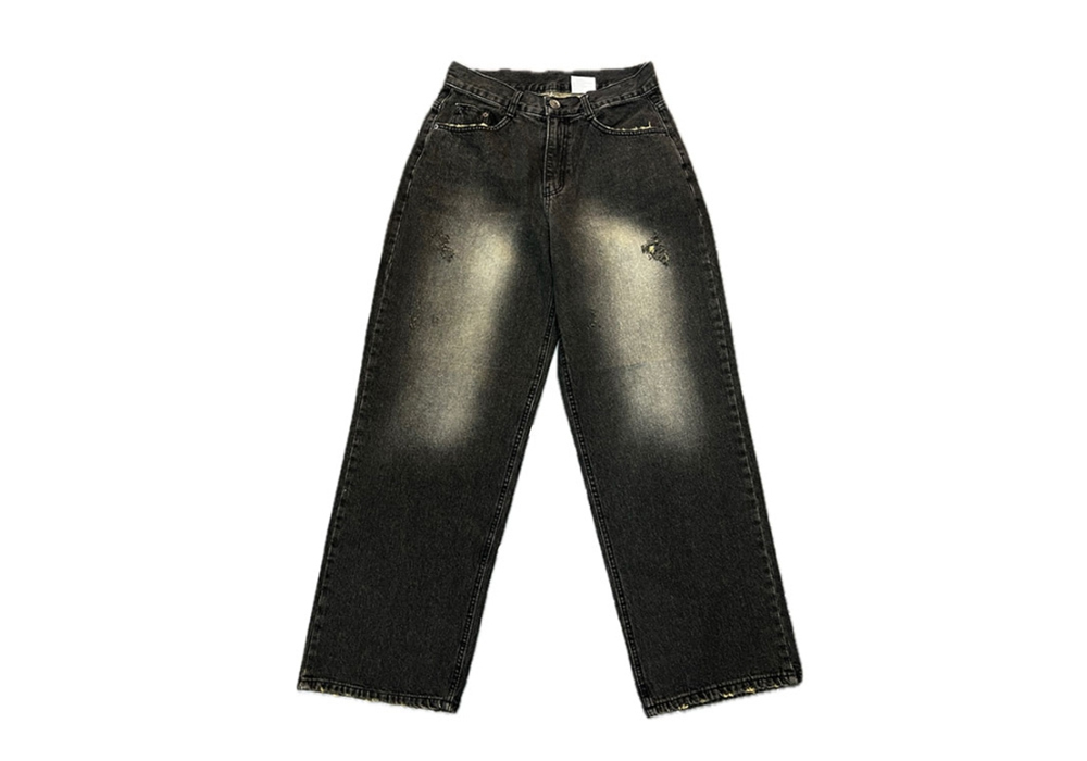 デニム・ジーパン HUECLOSET Rhodia Damage Sand Denim Pants 25KERO31
