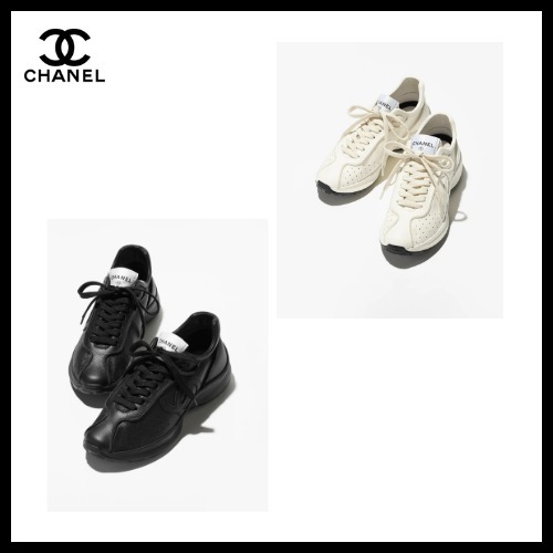 **2025SS 最新作*【CHANEL】ワントーン かっこいい スニーカー