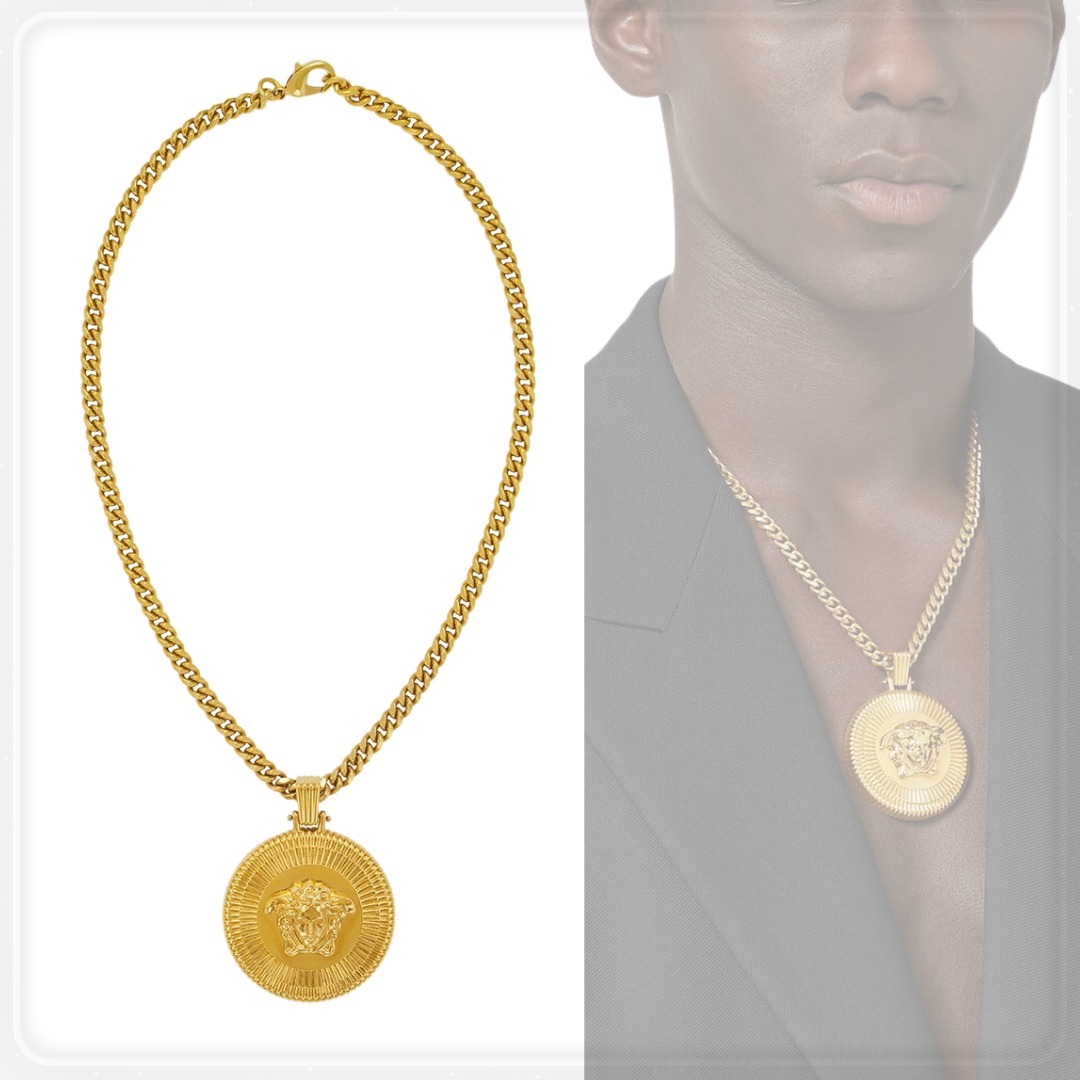 【VERSACE】ビギー メデューサ ペンダントネックレス ゴールド