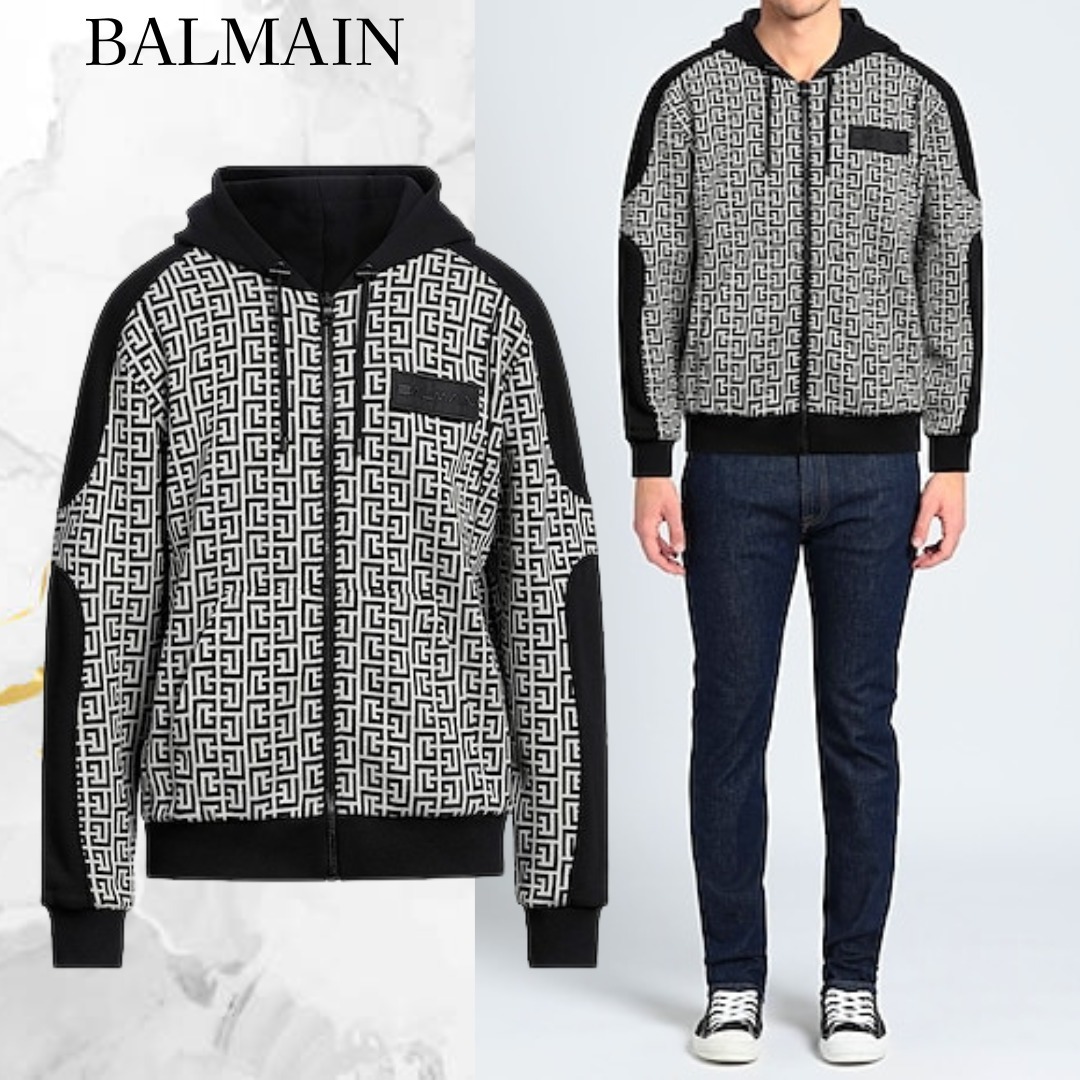 ☆送料関税込☆BALMAIN☆フード付き ロゴ スウェット