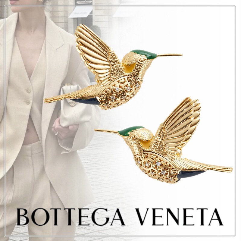 入手困難 BOTTEGA VENETA◆18Kシルバー ハミングバード ピアス