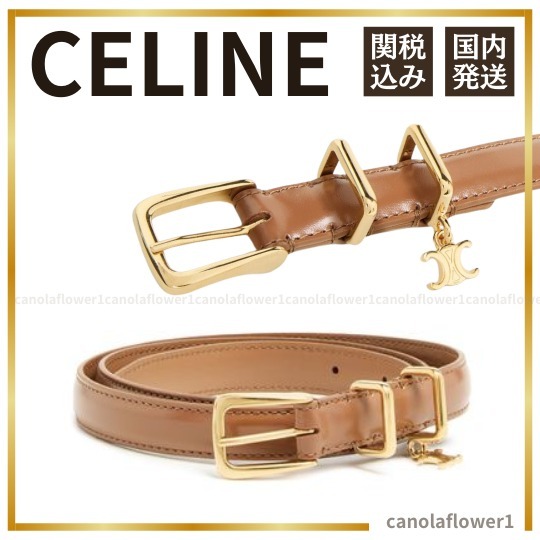 関税送料込 CELINE：セリーヌ トリオンフ チャーム ベルト
