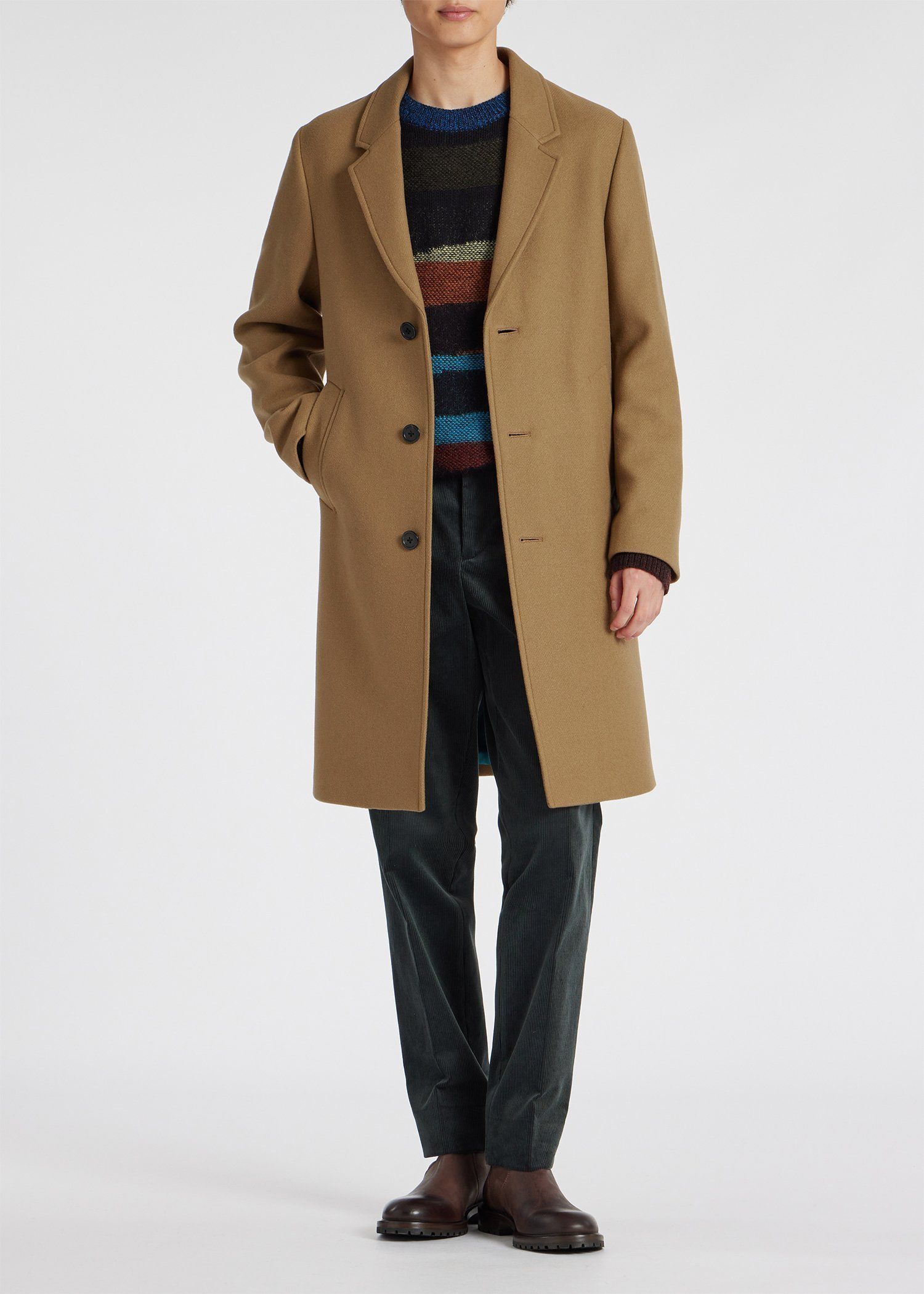 美品 Paul Smith Collection メルトンウールフーデッドコート しけ