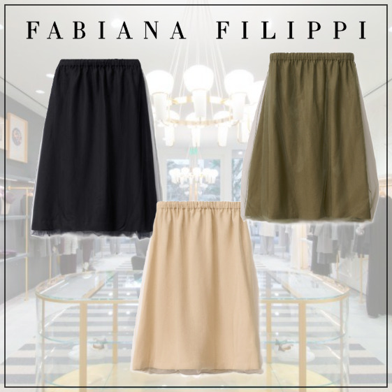 [FABIANA FILIPPI]リネン&ビスコーススカート