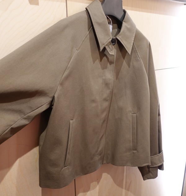 “COS” ショートツイルトレンチコート/ジャケット Khaki