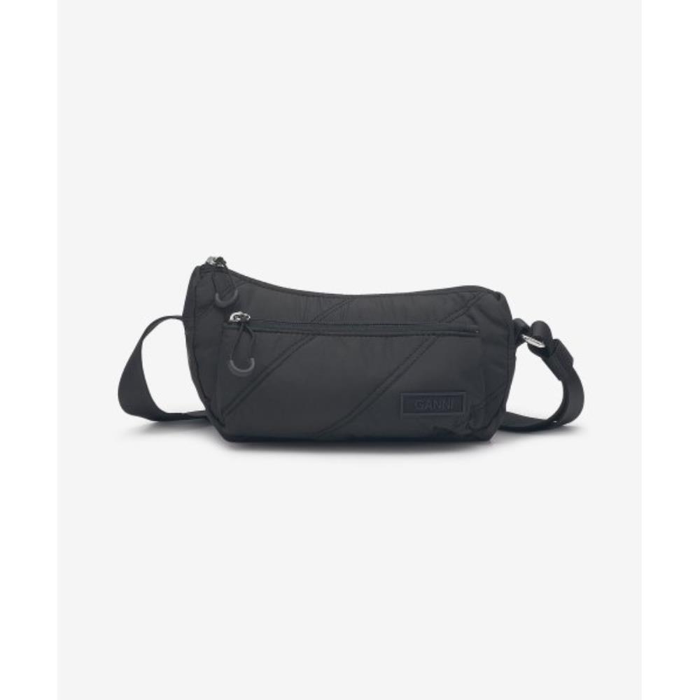 ●Ganni● Quilted Recycle Tech Small Baguette Shoulder Bag B